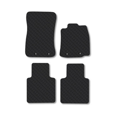Car Mat Co Jaguar Xj (2010+) (Lwb) 5mm Rubber Premium Car Mats Heavy-Duty Tailored Fit from B&Q