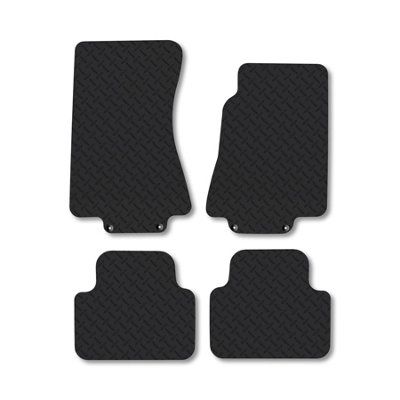 B&Q -  Jaguar Xj8 (2003-2009) (Swb) 5mm Rubber Car Mats Heavy-Duty Tailored Fit