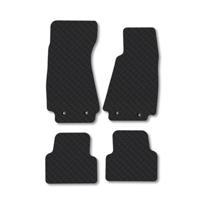 B&Q -  Jaguar Xj8 (2003-2009) (Lwb) 5mm Rubber Car Mats Heavy-Duty Tailored Fit