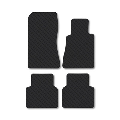 Car Mat Co Mercedes 190E (1982-1993) (W201) 5mm Rubber Car Mats Heavy-Duty Tailored Fit from B&Q