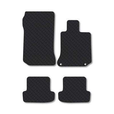 B&Q -  Mercedes C-Class 2007-2015 (W204) (Manual) (Saloon  Estate) Rubber Car Mats