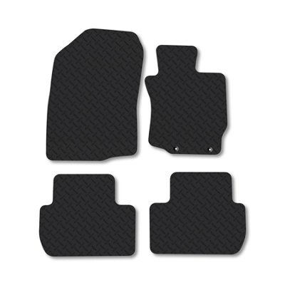 Car Mat Co Mitsubishi Outlander (2013-2021) (Not Suitable For Phev Models) 5mm Rubber Car Mats Heavy-Duty Tailored Fit from B&Q