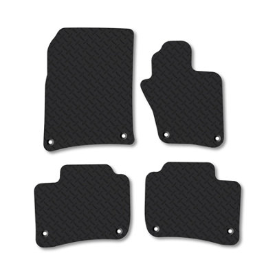 Car Mat Co Vw Touareg (2010-2018) 5mm Rubber Premium Car Mats Heavy-Duty Tailored Fit from B&Q