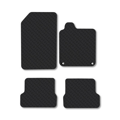 Car Mat Co Renault Laguna (2007-2015) (Coupe) 5mm Rubber Car Mats Heavy-Duty Tailored Fit from B&Q