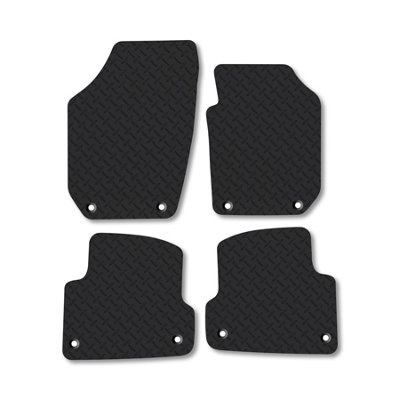 Car Mat Co Skoda Roomster (2006-2015) 5mm Rubber Car Mats Heavy-Duty Tailored Fit from B&Q