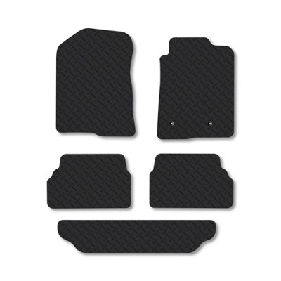 Car Mat Co Toyota Corolla Verso (2004-2009) 5mm Rubber Car Mats Heavy-Duty Tailored Fit from B&Q