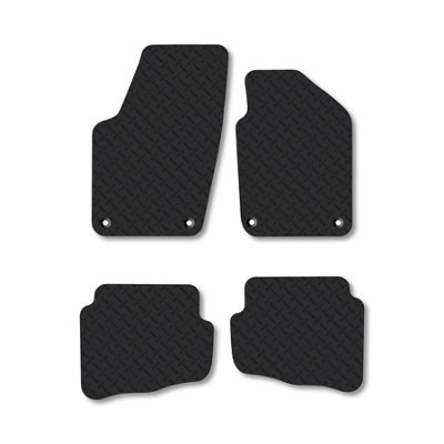 B&Q -  Vw Fox (2006-2012) 5mm Rubber Premium Car Mats Heavy-Duty Tailored Fit