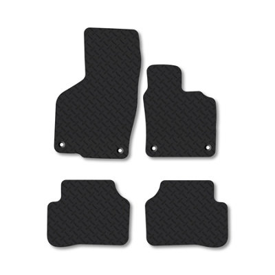 Car Mat Co Vw Passat (2011-2015) 5mm Rubber Premium Car Mats Heavy-Duty Tailored Fit from B&Q
