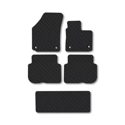 Car Mat Co Vw Touran (2007-2015) 5mm Rubber Premium Car Mats Heavy-Duty Tailored Fit from B&Q