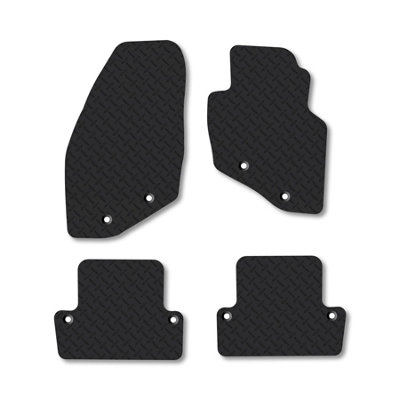 Car Mat Co Volvo S60 (2000-2010) 5mm Rubber Premium Car Mats Heavy-Duty Tailored Fit from B&Q