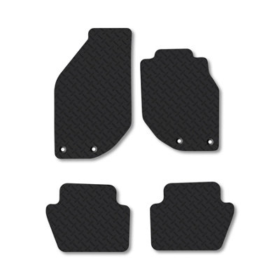 Car Mat Co Volvo V70 (1996-2001) 5mm Rubber Premium Car Mats Heavy-Duty Tailored Fit from B&Q