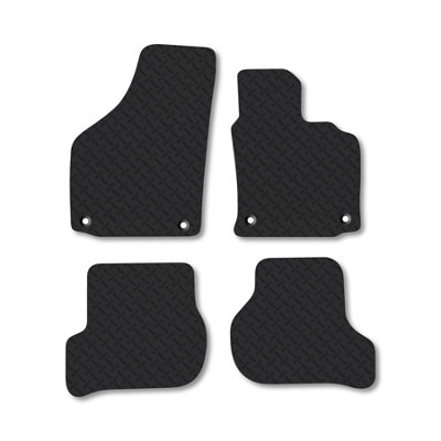 Car Mat Co Vw Golf Mk5 (2003-2007) (Oval Clip) Rubber Car Mats Heavy-Duty Tailored Fit from B&Q