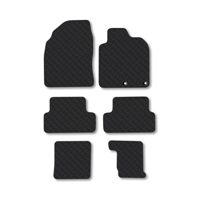 Car Mat Co Nissan Qashqai +2 (2007-2013) 5mm Rubber Car Mats Heavy-Duty Tailored Fit from B&Q