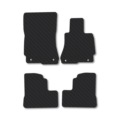 Car Mat Co Mercedes S-Class 2006-2013 (W221) (Swb) Rubber Car Mats Heavy-Duty Tailored Fit from B&Q