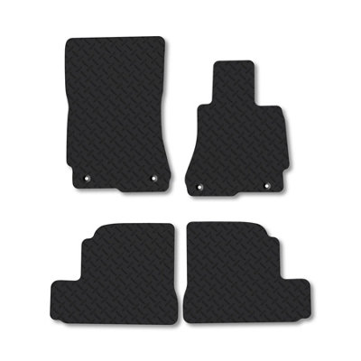 Car Mat Co Mercedes S-Class 2006-2013 (W221) (Lwb) Rubber Car Mats Heavy-Duty Tailored Fit from B&Q