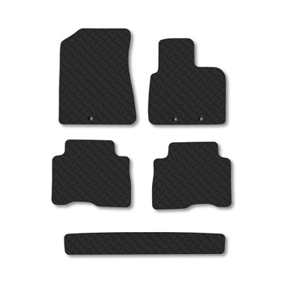 Car Mat Co Kia Sorento (2012-2015) (7 Seat) 5mm Rubber Car Mats Heavy-Duty Tailored Fit from B&Q