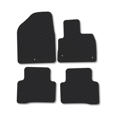 Car Mat Co Hyundai Santa Fe (2012-2018) 5mm Rubber Car Mats Heavy-Duty Tailored Fit from B&Q