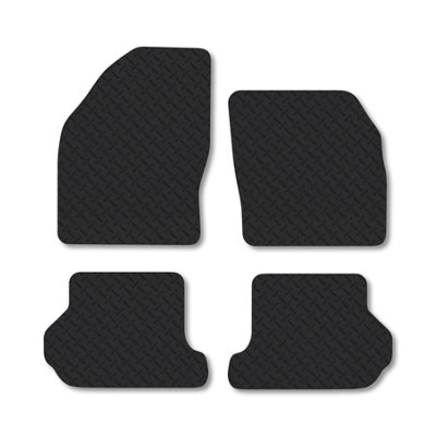 Car Mat Co Ford Focus (2007-2010) (Mk2) (Cabriolet) Rubber Car Mats Heavy-Duty Tailored Fit from B&Q