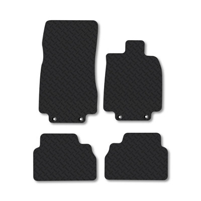 Car Mat Co Mercedes S-Class 2000-2006 (W220) (Swb) Rubber Car Mats Heavy-Duty Tailored Fit from B&Q