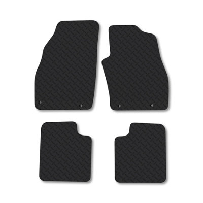 Car Mat Co Fiat Punto (2012-2018) 5mm Rubber Premium Car Mats Heavy-Duty Tailored Fit from B&Q