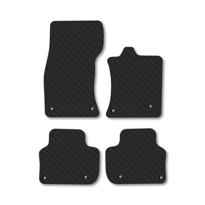 Car Mat Co Jaguar Xf (2015+) 5mm Rubber Premium Car Mats Heavy-Duty Tailored Fit With Clips from B&Q