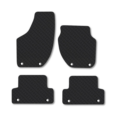 Car Mat Co Volvo V40 (2012-2019) (8 Clip) 5mm Rubber Car Mats Heavy-Duty Tailored Fit from B&Q