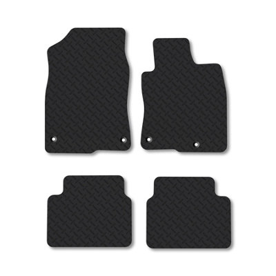 Car Mat Co Honda Civic (2017-2022) 5mm Rubber Premium Car Mats Heavy-Duty Tailored Fit from B&Q