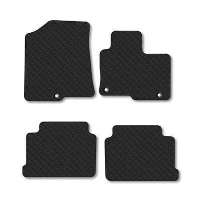 Car Mat Co Kia Optima (2016-2020) (Saloon) 5mm Rubber Car Mats Heavy-Duty Tailored Fit from B&Q