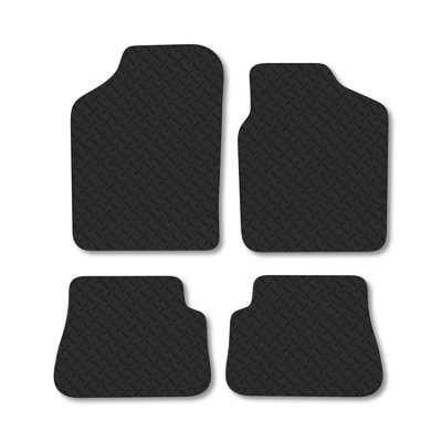 Car Mat Co Hyundai I10 (2009-2012) 5mm Rubber Premium Car Mats Heavy-Duty Tailored Fit from B&Q