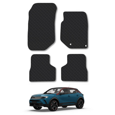 Car Mat Co Vauxhall Mokka (2020+) (Not For Ev / Mhev Models) 5mm Rubber Premium Car Mats Heavy-Duty Tailored Fit from B&Q