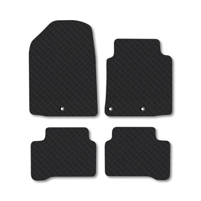 Car Mat Co Hyundai Ioniq (2016-2020) 5mm Rubber Premium Car Mats Heavy-Duty Tailored Fit from B&Q