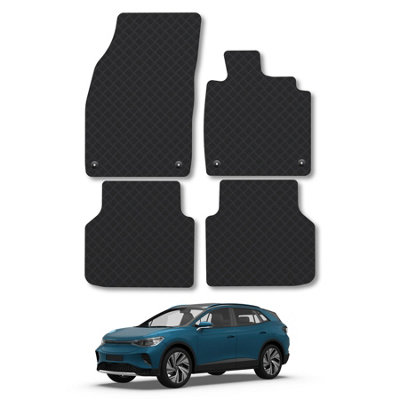 Car Mat Co Vw Id.4 (2021+) 5mm Rubber Car Mats Heavy-Duty Tailored Fit Waterproof Durable from B&Q
