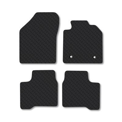 Suzuki Swift (2020-2024) 5mm Thick Rubber Car Mats Heavy-Duty Tailored Fit Easy-Clean With Clips Custom Fit By Car Mat Co from B&Q