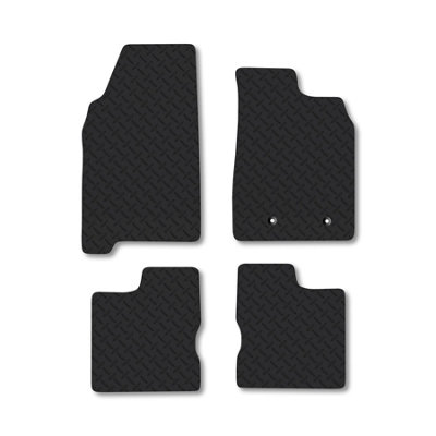 B&Q -  Dacia Duster 2018+ (With Passanger Drawer) Rubber Car Mats Heavy-Duty Tailored