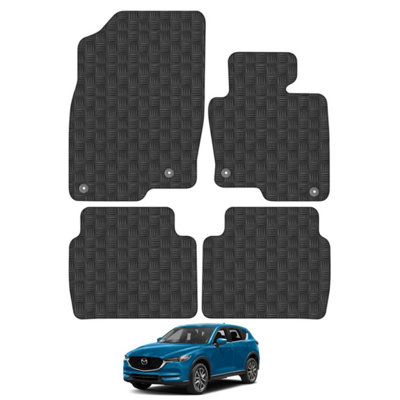 Car Mat Co Mazda Cx5 (2017+) 5mm Rubber Premium Car Mats Heavy-Duty Tailored Fit With Clips from B&Q