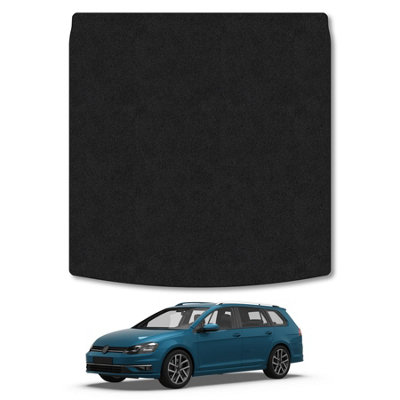 Car Mat Co Vw Golf Mk7 Estate (2012-2020) Boot Liner Tailored Accessory Protector Anti-Slip Durable Pet Friendly Carpet Black Trim from B&Q