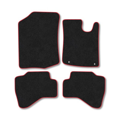 Car Mat Co Citroen C1 2005-2012 Car Mats Red Trim Carpet Tailored Fit Easy Clean With Clips from B&Q