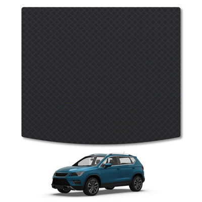 B&Q -  Seat Ateca (2016+) Rubber Boot Mat Tailored Accessory Protector Liner Durable Waterproof Accessories