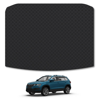 B&Q -  Skoda Karoq (2017+) Rubber Boot Mat Tailored Accessory Protector Liner Durable Waterproof Accessories