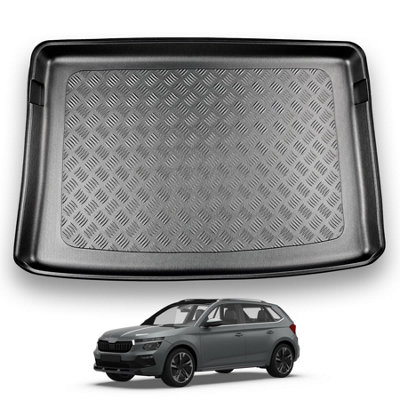 B&Q -  Skoda Kamiq (2019+) Boot Liner (Upper Boot Position) Tailored Boot Protector Waterproof Raised Edges Custom Fit Accessory