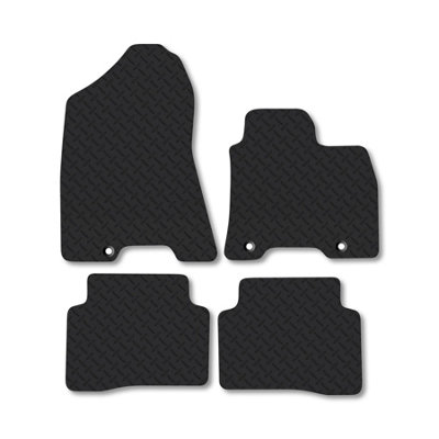 Car Mat Co Hyundai Tucson (2015-2021) (Hook Fixing) Rubber (Non-Hybrid) Car Mats Tailored from B&Q