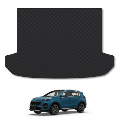 B&Q -  Kia Sportage (2016-2021) (Upper Boot) Rubber Boot Mat Tailored Accessory Protector Liner Durable Waterproof Accessories