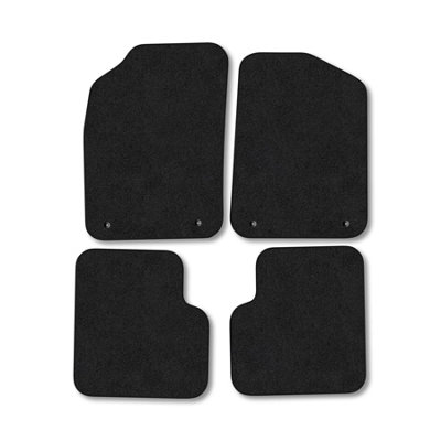 Car Mat Co Fiat 500 (2013+) Premium Car Mats Tufted-Pile Carpet Black Trim Tailored Fit Car Accessories Durable Set from B&Q