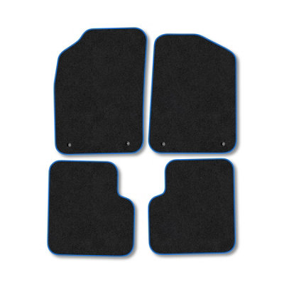 Car Mat Co Fiat 500 (2013+) Premium Car Mats Tufted-Pile Carpet Blue Trim Tailored Fit Car Accessories Durable Set from B&Q
