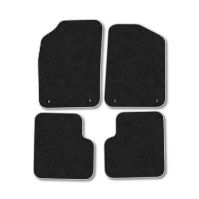 Car Mat Co Fiat 500 (2013+) Premium Car Mats Tufted-Pile Carpet Grey Trim Tailored Fit Car Accessories Durable Set from B&Q