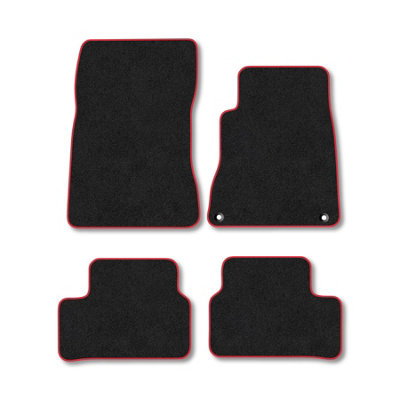 Car Mat Co Mercedes A-Class (2018+) Premium Car Mats Tufted-Pile Carpet Red Trim Tailored Fit Car Accessories Durable Set from B&Q