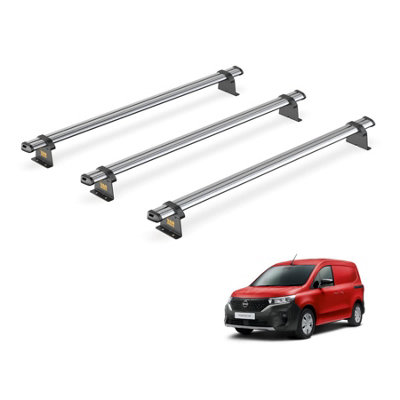 B&Q -  Nissan Townstar (2022+) Roof Rack 3 Steel Roof BarsUltibar TradeSb344-3