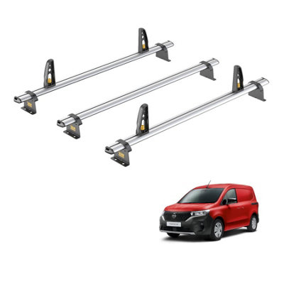 B&Q -  Nissan Townstar (2022+) Roof Rack 3 Aluminium Roof Bars With LoadstopsUltibar PlusVg344-3