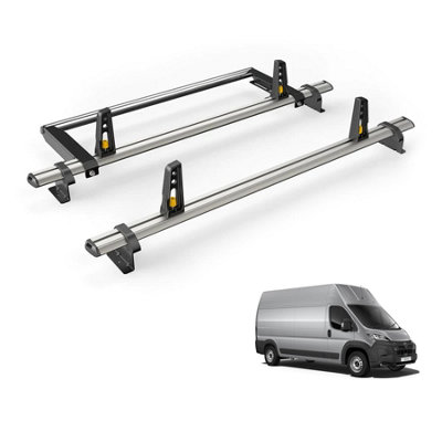 B&Q -  Peugeot Boxer (2006+) Roof Rack 2 Aluminium Roof BarsRear Ladder Roller With LoadstopsUltibar PlusVg245-2/vgr-20