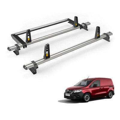 B&Q -  Renault Kangoo (2021+) Roof Rack 2 Aluminium Roof BarsRear Ladder Roller With Loadstops Ultibar Plus Vg344-2/vgr-04